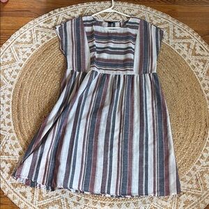 Striped Kids Dress in Multicolor